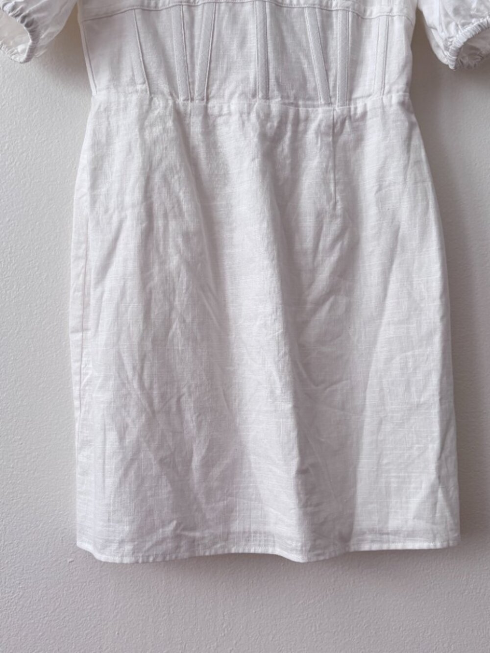 Sabo Ocean Lattice Mini Dress in White - Picture 9 of 12